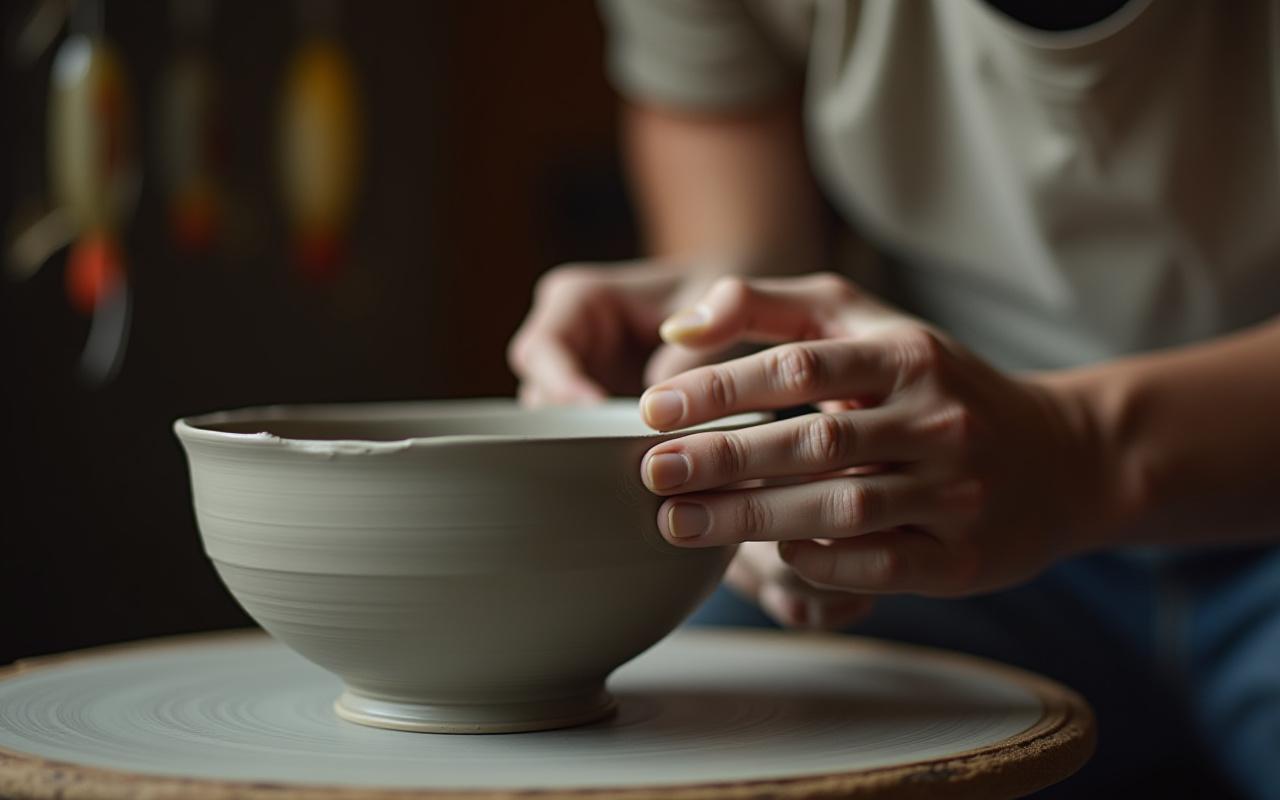 Keramisk værksted detalje med fokus på sikkerhed